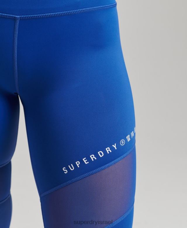 il Superdry נשים חותלות רשת אימון 7/8 כְּחוֹל 4LX2Z6336 הַלבָּשָׁה