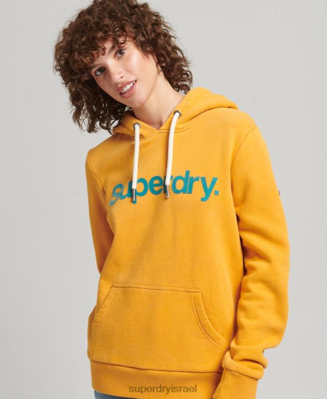 il Superdry נשים קפוצ'ון שנות ה-80 לוגו ליבה זהב 4LX2Z5939 הַלבָּשָׁה