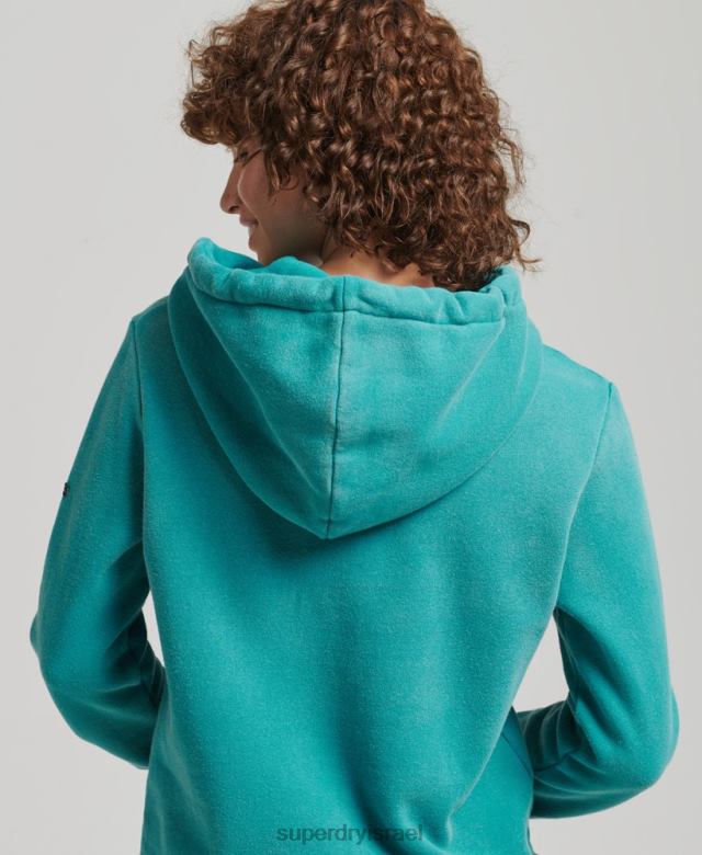 il Superdry נשים קפוצ'ון שנות ה-80 לוגו ליבה כְּחוֹל 4LX2Z6073 הַלבָּשָׁה