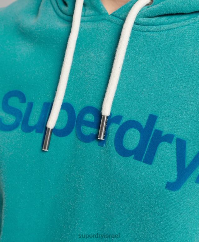 il Superdry נשים קפוצ'ון שנות ה-80 לוגו ליבה כְּחוֹל 4LX2Z6073 הַלבָּשָׁה