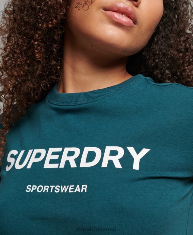 il Superdry נשים חולצת טריקו גרפית משנות ה-90 ירוק 4LX2Z2639 הַלבָּשָׁה