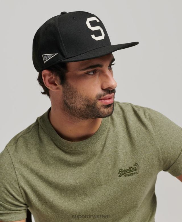 il Superdry גברים כובע b-boy גרפי שָׁחוֹר 4LX2Z1647 אביזרים