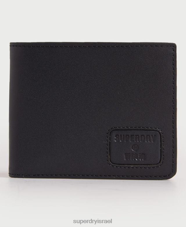 il Superdry גברים ארנק עור bifold של nyc שָׁחוֹר 4LX2Z1773 אביזרים