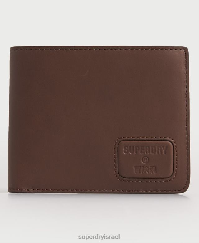 il Superdry גברים ארנק עור bifold של nyc חום 4LX2Z1851 אביזרים