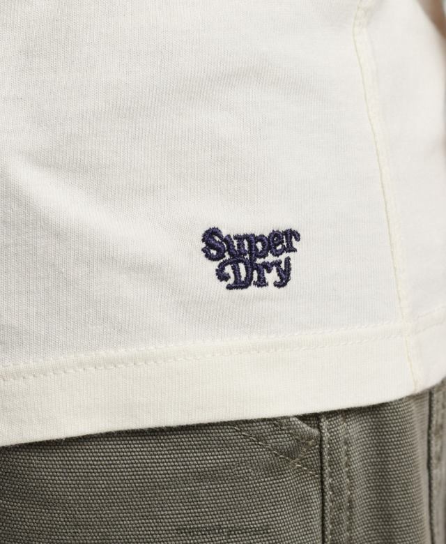 il Superdry נשים חולצת טריקו צלצול פס cali קרם 4LX2Z2820 הַלבָּשָׁה