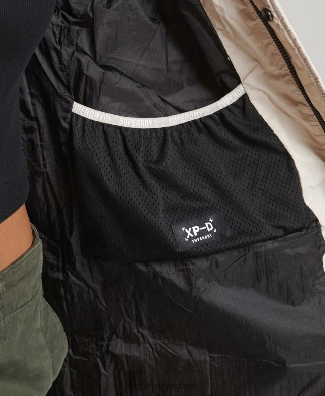 il Superdry נשים cocoon longline cocoon מעיל נפוח קרם 4LX2Z5470 הַלבָּשָׁה