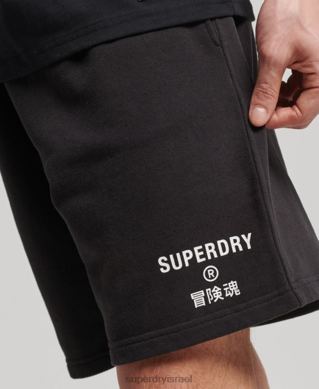 il Superdry גברים מכנסי ספורט קוד core שָׁחוֹר 4LX2Z328 הַלבָּשָׁה