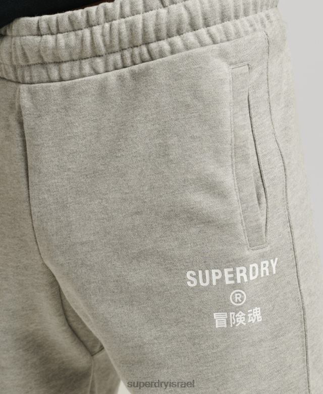 il Superdry גברים מכנסי ספורט קוד core אפור 4LX2Z378 הַלבָּשָׁה