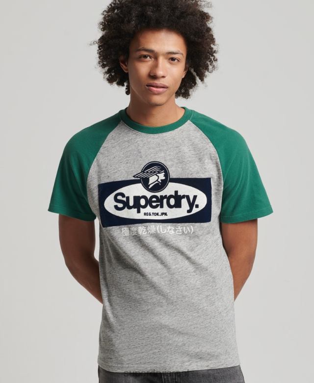 il Superdry גברים חולצת טריקו גרפית עם לוגו core אפור 4LX2Z4872 הַלבָּשָׁה