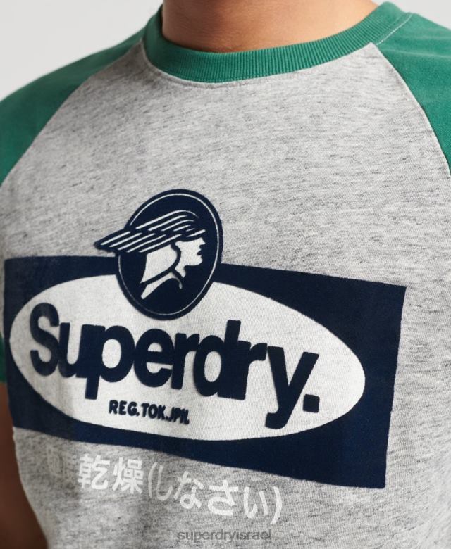 il Superdry גברים חולצת טריקו גרפית עם לוגו core אפור 4LX2Z4872 הַלבָּשָׁה