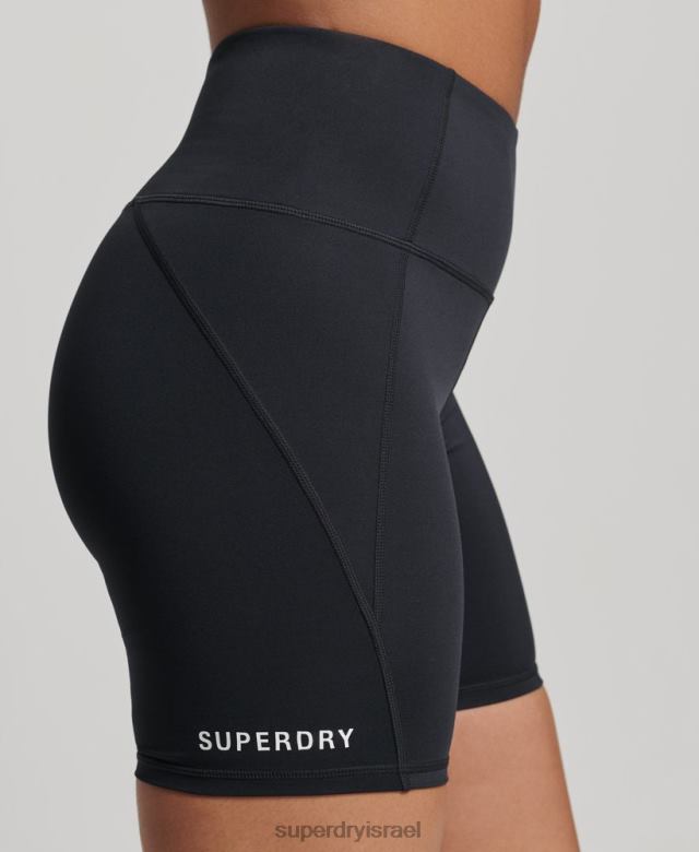 il Superdry נשים מכנסיים קצרים צמודים core 6 אינץ' שָׁחוֹר 4LX2Z3134 הַלבָּשָׁה