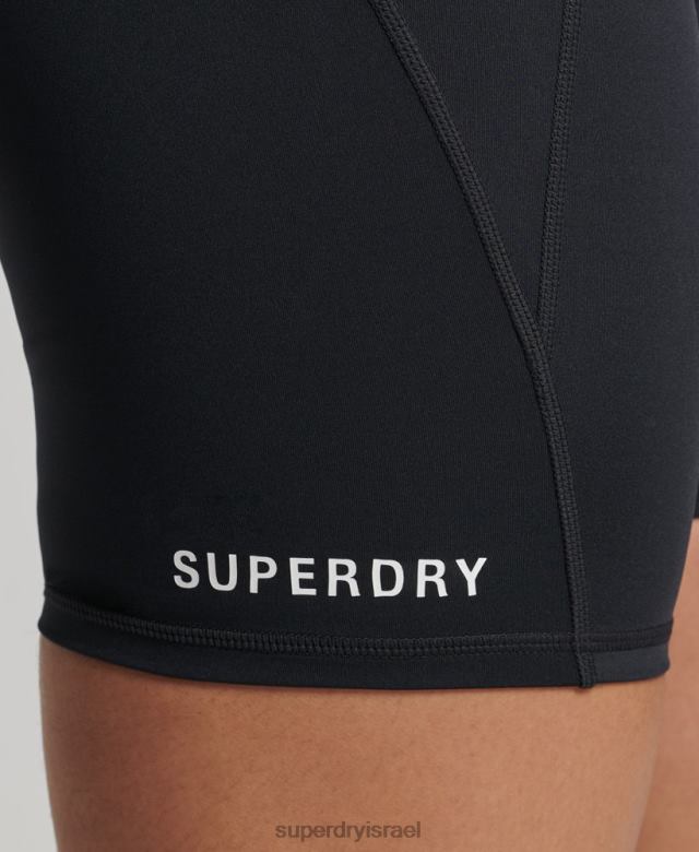 il Superdry נשים מכנסיים קצרים צמודים core 6 אינץ' שָׁחוֹר 4LX2Z3134 הַלבָּשָׁה