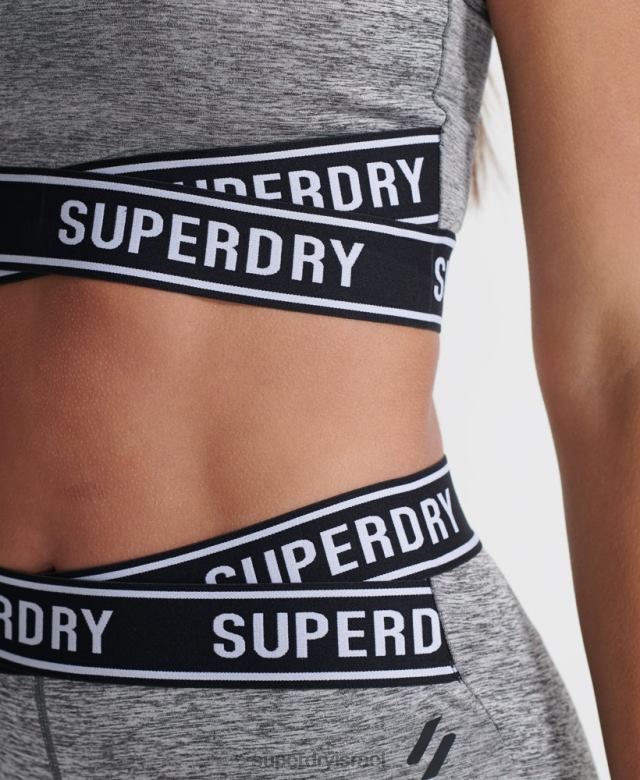 il Superdry נשים חזיית אימון core cross אפור 4LX2Z4200 הַלבָּשָׁה