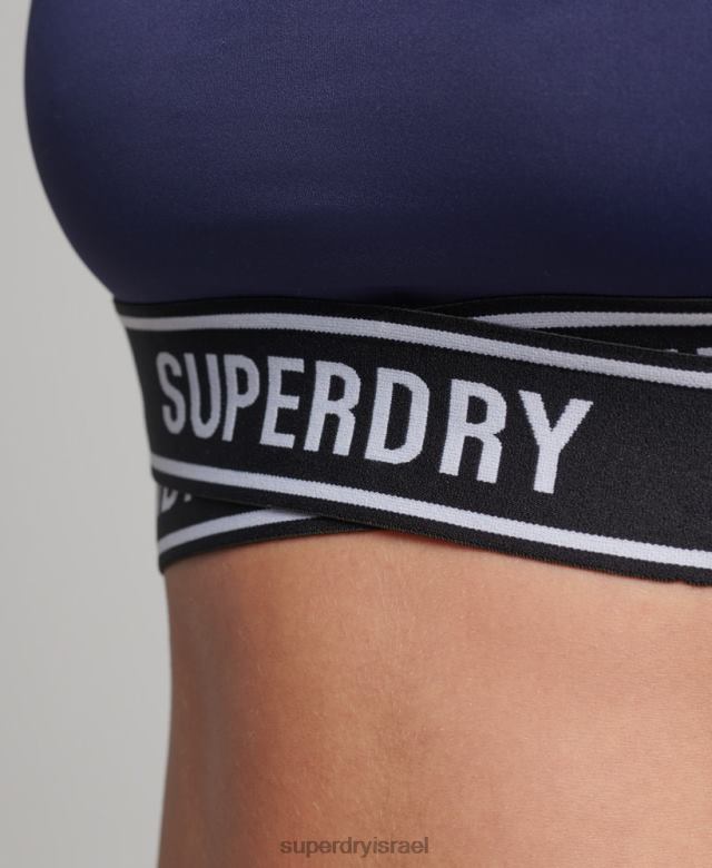 il Superdry נשים חזיית אימון core cross חיל הים 4LX2Z4202 הַלבָּשָׁה