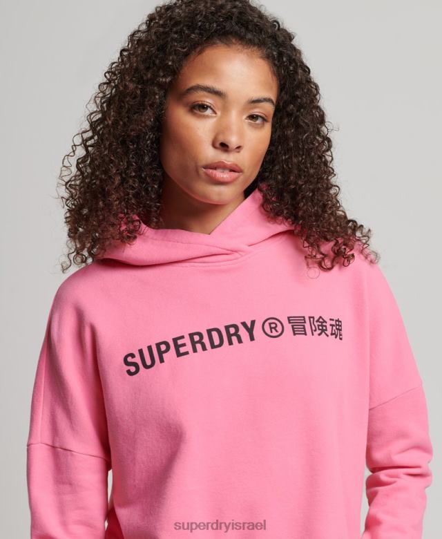 il Superdry נשים קפוצ'ון core sport box box וָרוֹד 4LX2Z2303 הַלבָּשָׁה