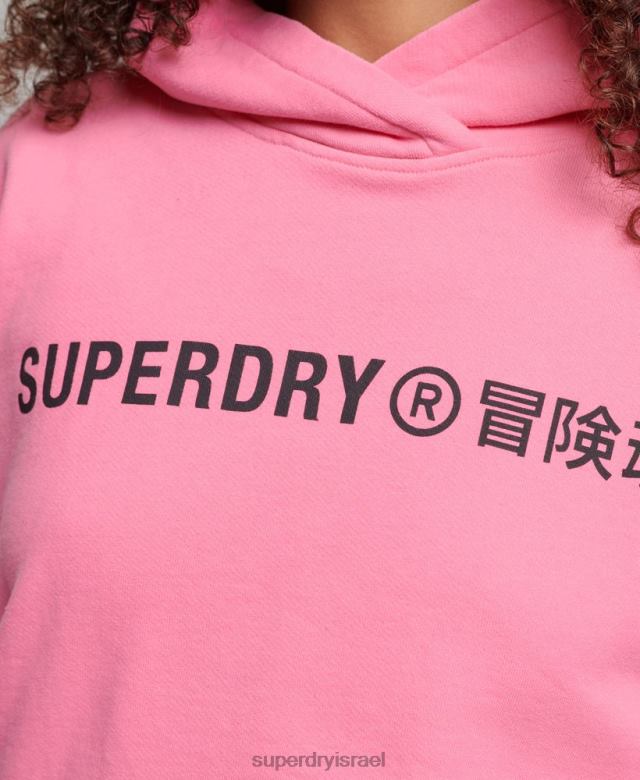 il Superdry נשים קפוצ'ון core sport box box וָרוֹד 4LX2Z2303 הַלבָּשָׁה