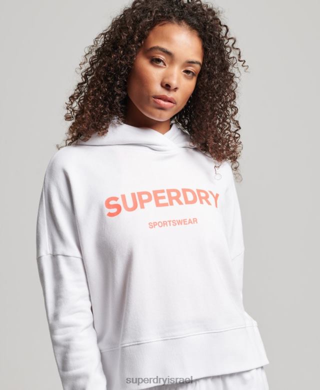 il Superdry נשים קפוצ'ון core sport box box לבן 4LX2Z3359 הַלבָּשָׁה