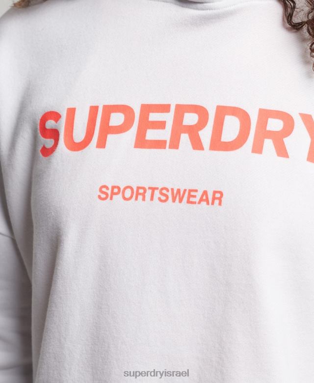 il Superdry נשים קפוצ'ון core sport box box לבן 4LX2Z3359 הַלבָּשָׁה