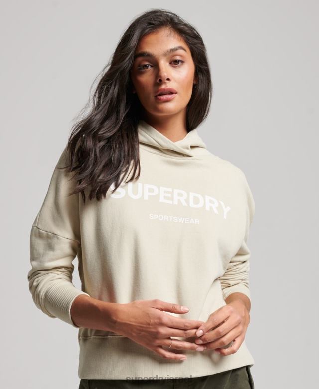 il Superdry נשים קפוצ'ון core sport box box בז' 4LX2Z3360 הַלבָּשָׁה