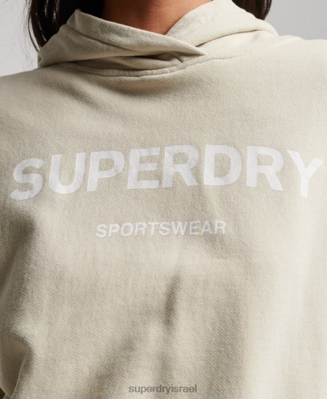 il Superdry נשים קפוצ'ון core sport box box בז' 4LX2Z3360 הַלבָּשָׁה