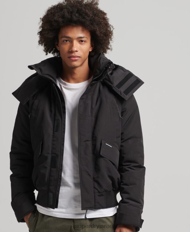 il Superdry גברים מעיל מרופד של expedition everest bomber שָׁחוֹר 4LX2Z4591 הַלבָּשָׁה