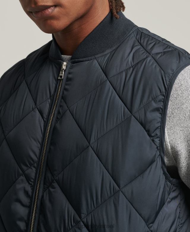 il Superdry גברים סטודיוס gilet חיל הים 4LX2Z4627 הַלבָּשָׁה