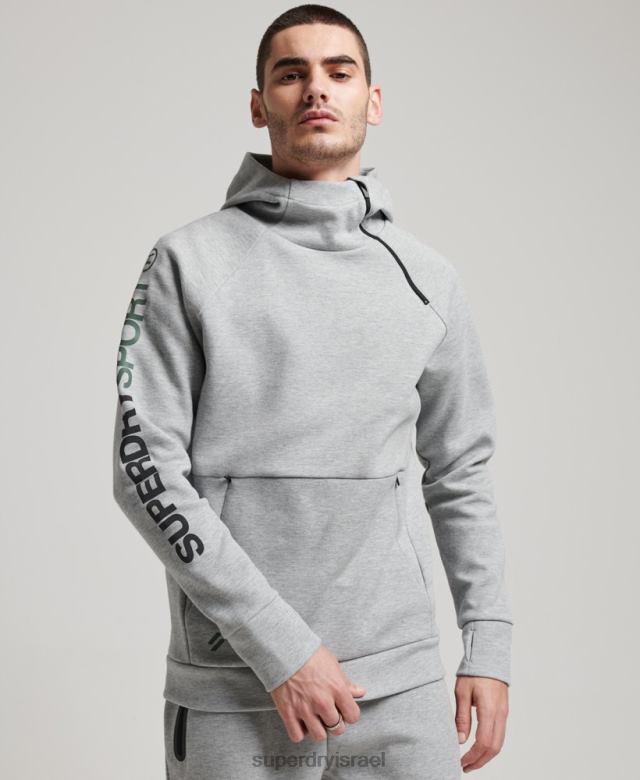 il Superdry גברים קפוצ'ון gymtech אפור 4LX2Z536 הַלבָּשָׁה