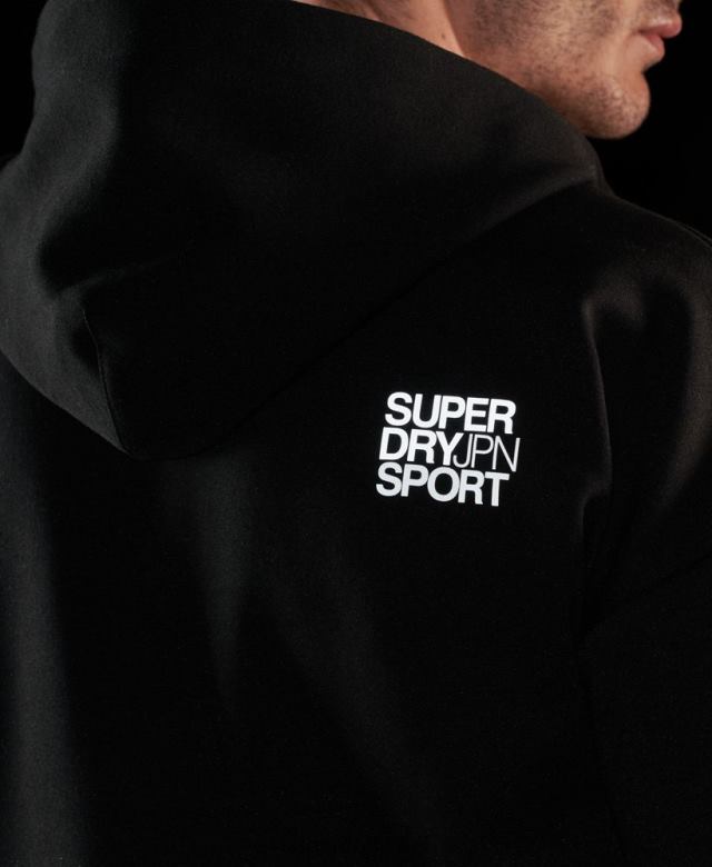 il Superdry גברים קפוצ'ון gymtech שָׁחוֹר 4LX2Z683 הַלבָּשָׁה