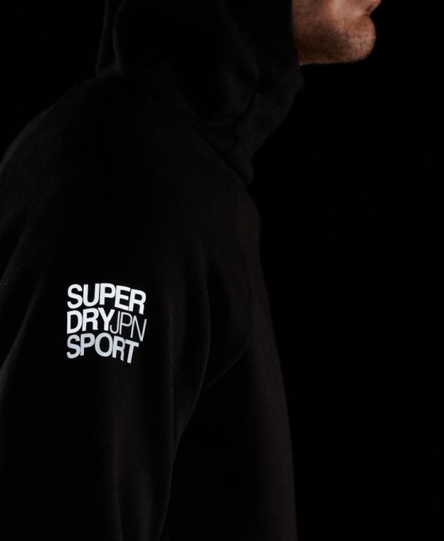 il Superdry גברים קפוצ'ון gymtech שָׁחוֹר 4LX2Z683 הַלבָּשָׁה