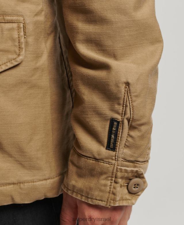 il Superdry גברים מעיל צבאי m65 field borg מרופד לְהִשְׁתַזֵף 4LX2Z4470 הַלבָּשָׁה