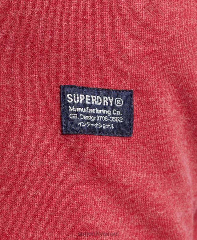 il Superdry גברים סווטשירט של לוגו תאגיד marl crew אָדוֹם 4LX2Z5188 הַלבָּשָׁה