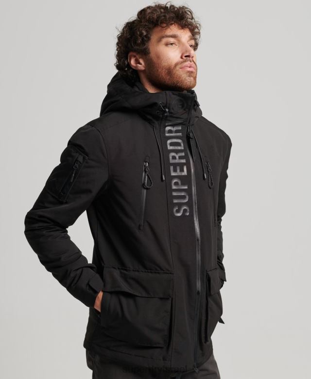 il Superdry גברים מעיל מעיל רוח אולטימטיבי sd שָׁחוֹר 4LX2Z1119 הַלבָּשָׁה