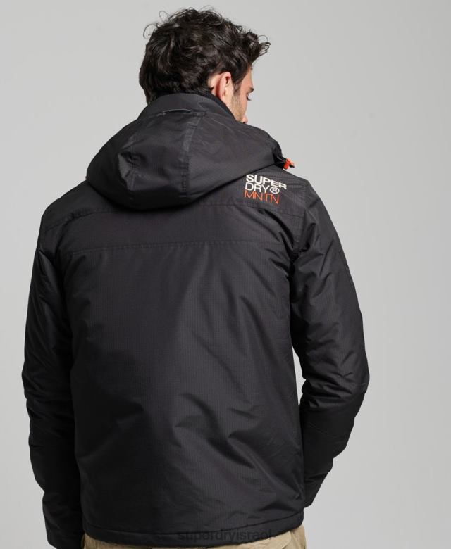 il Superdry גברים מעיל הרים sd windcheater שָׁחוֹר 4LX2Z1160 הַלבָּשָׁה