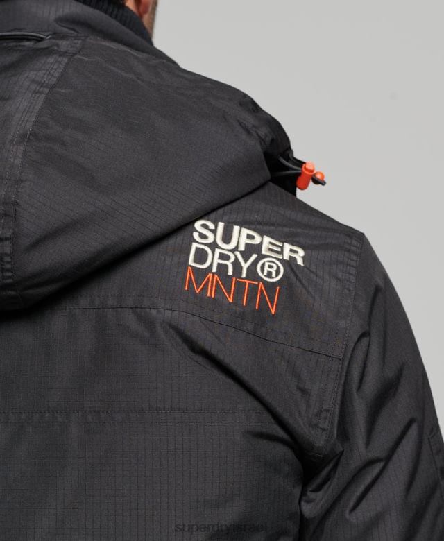 il Superdry גברים מעיל הרים sd windcheater שָׁחוֹר 4LX2Z1160 הַלבָּשָׁה