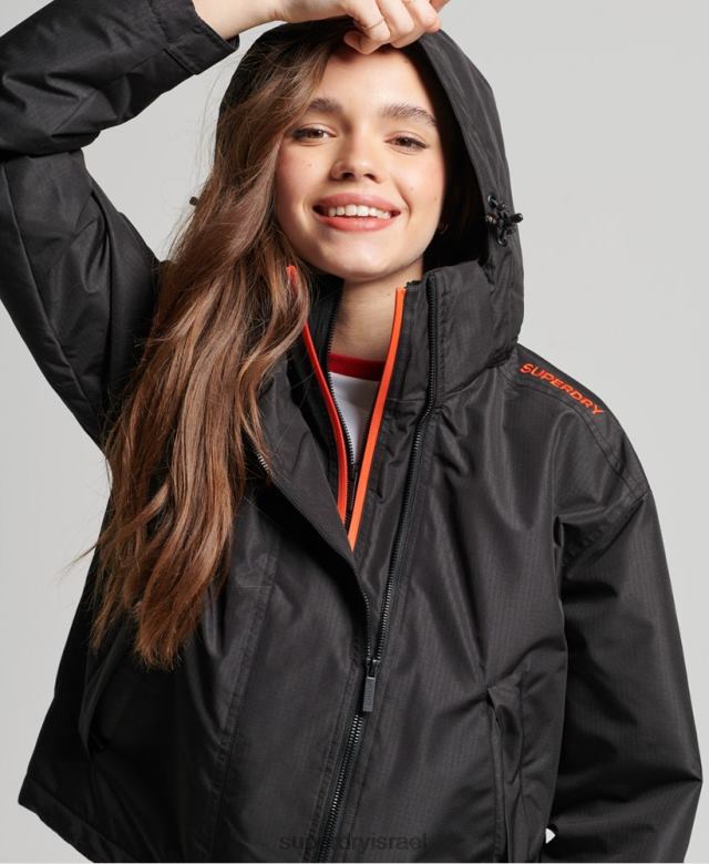 il Superdry נשים מעיל sd-windcheater שָׁחוֹר 4LX2Z3551 הַלבָּשָׁה