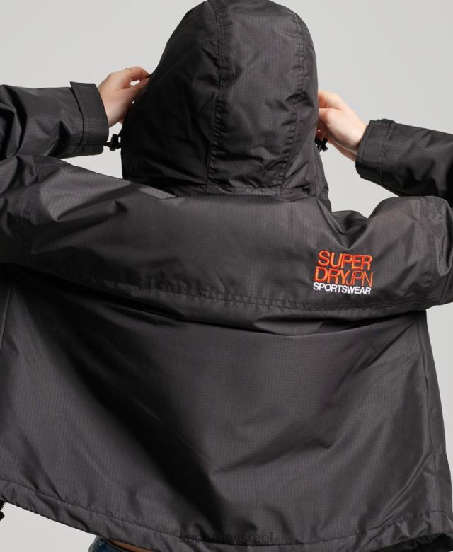 il Superdry נשים מעיל sd-windcheater שָׁחוֹר 4LX2Z3551 הַלבָּשָׁה