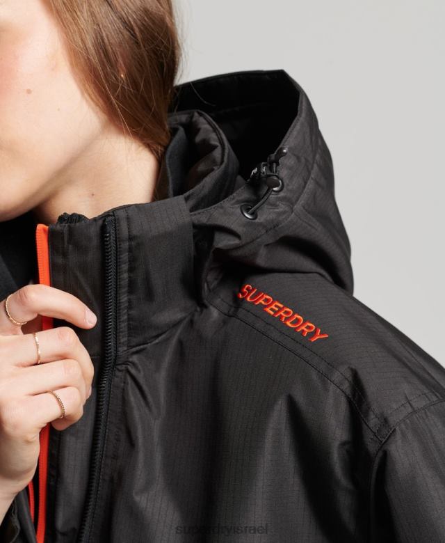 il Superdry נשים מעיל sd-windcheater שָׁחוֹר 4LX2Z3551 הַלבָּשָׁה