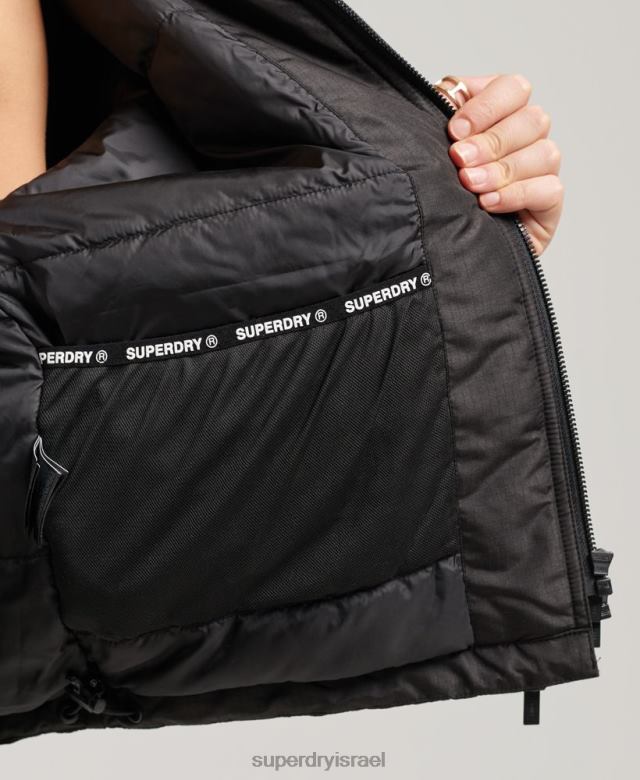 il Superdry נשים מעיל sd-windcheater שָׁחוֹר 4LX2Z3557 הַלבָּשָׁה