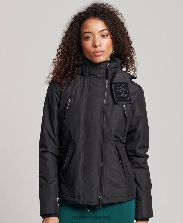 il Superdry נשים מעיל הרים sd-windcheater שָׁחוֹר 4LX2Z3628 הַלבָּשָׁה