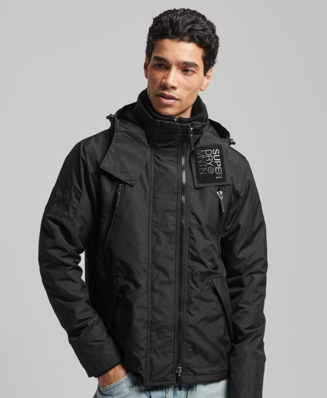 il Superdry גברים מעיל הרים sd windcheater שָׁחוֹר 4LX2Z924 הַלבָּשָׁה