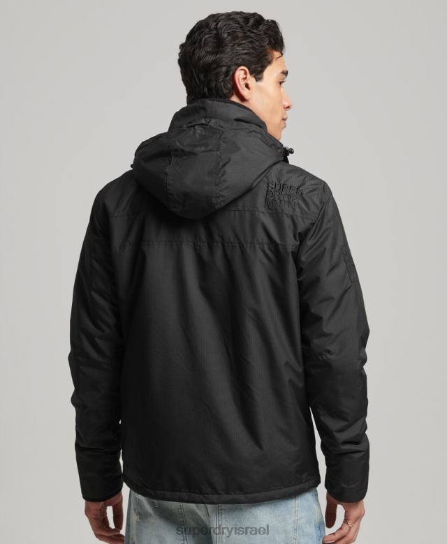 il Superdry גברים מעיל הרים sd windcheater שָׁחוֹר 4LX2Z924 הַלבָּשָׁה