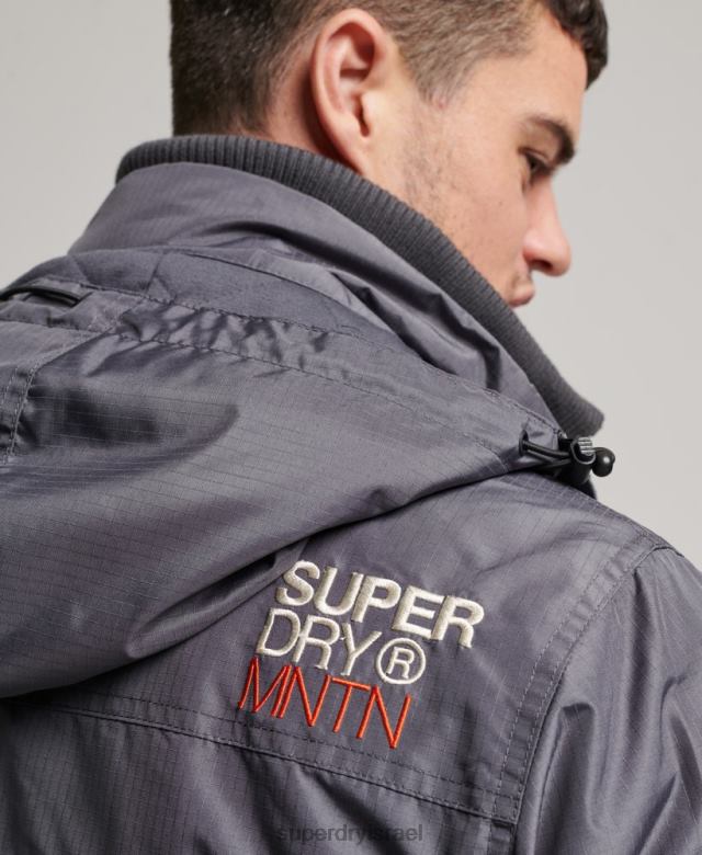 il Superdry גברים מעיל הרים sd windcheater אפור כהה 4LX2Z946 הַלבָּשָׁה