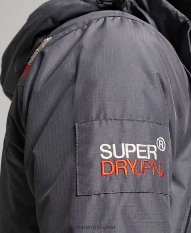 il Superdry גברים מעיל הרים sd windcheater אפור כהה 4LX2Z946 הַלבָּשָׁה