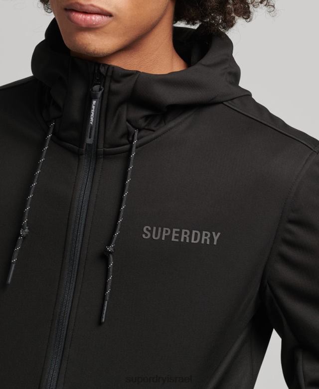 il Superdry גברים מעיל טרנינג טכנולוגי soft shell שָׁחוֹר 4LX2Z1112 הַלבָּשָׁה