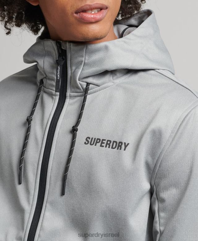 il Superdry גברים מעיל טרנינג טכנולוגי soft shell אפור 4LX2Z1141 הַלבָּשָׁה