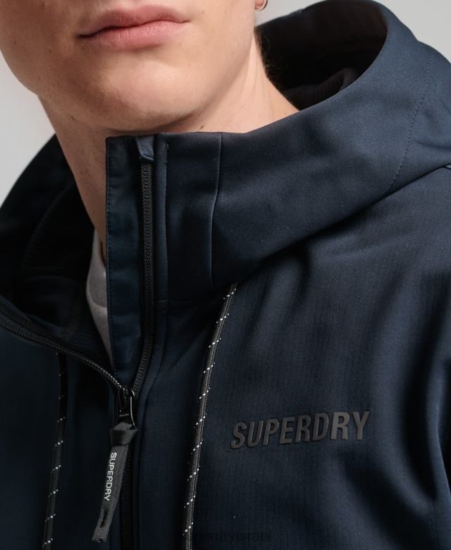 il Superdry גברים מעיל טרנינג טכנולוגי soft shell חיל הים 4LX2Z4705 הַלבָּשָׁה