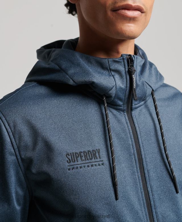 il Superdry גברים מעיל טרנינג טכנולוגי soft shell חיל הים 4LX2Z4777 הַלבָּשָׁה