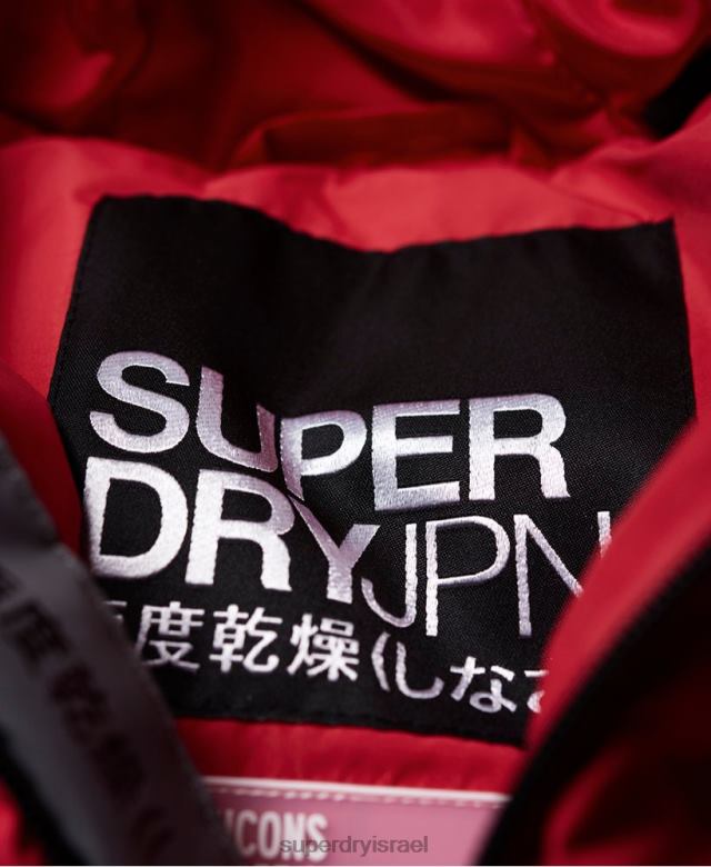 il Superdry נשים ז'קט סמל של spirit puffer אָדוֹם 4LX2Z3831 הַלבָּשָׁה