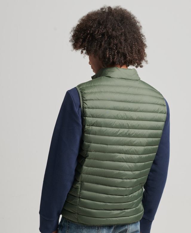 il Superdry גברים tech core down gilet חָקִי 4LX2Z4445 הַלבָּשָׁה