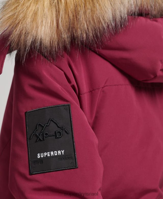 il Superdry נשים מעיל פארקה של xpd everest וָרוֹד 4LX2Z5445 הַלבָּשָׁה